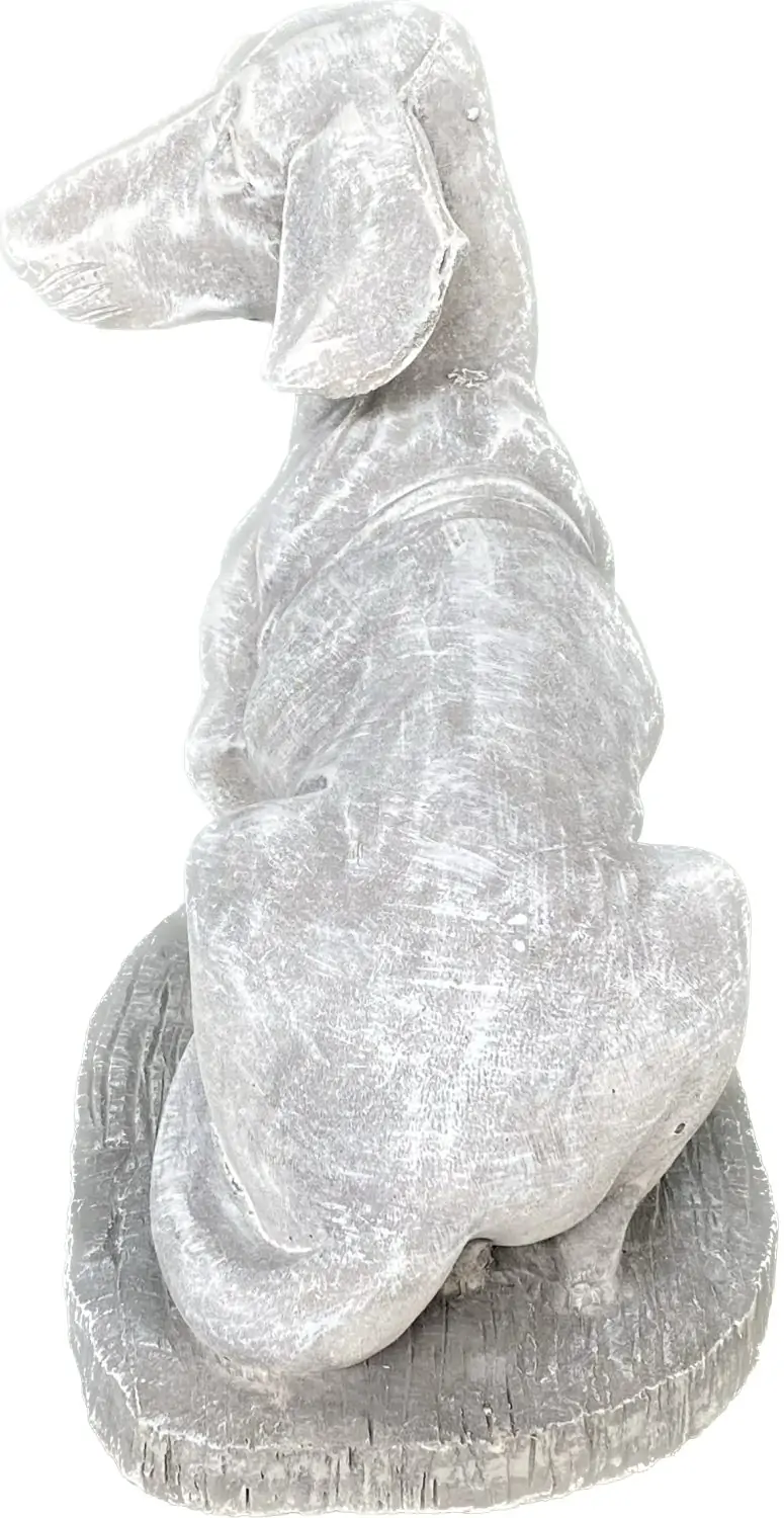 Artikelbild 6 des Artikels “Timber - Dackel sitzend auf Sockel, 35cm L | Steinguss “